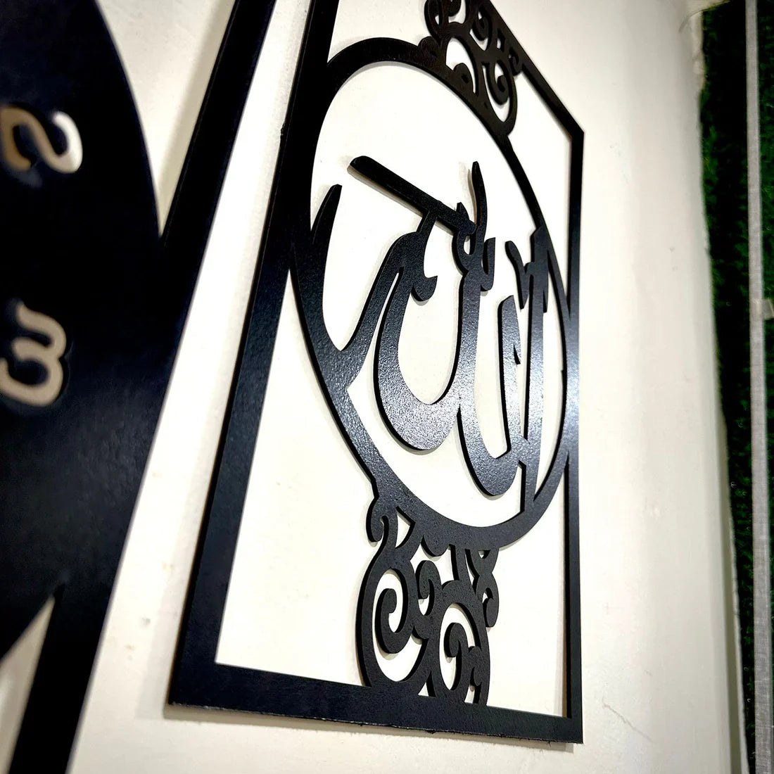 Islamic Allah Muhammad (SAW) 3d wood wall clock For Home And Office Decoration