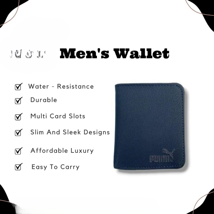 Synthetic Leather For Men Puma Wallet Best Quality ( Random Color )