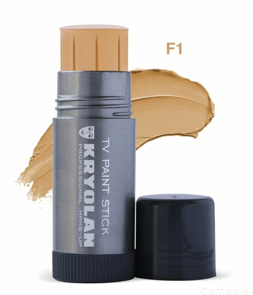Kryolan TV Paint Stick Foundation — Full Coverage Professional Makeup | Shades: 1W, 2W, 3W, 4W, F1, FS-36, FS-38, FS-45  Lvory